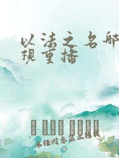 以法之名哪个卫视重播