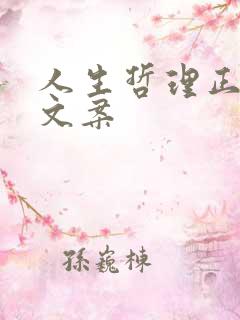 人生哲理正能量文案