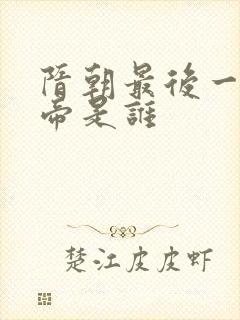 隋朝最后一位皇帝是谁