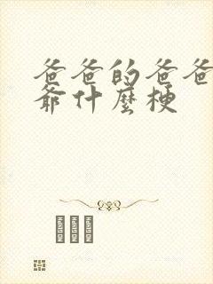 爸爸的爸爸叫爷爷什么梗