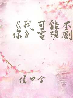 《我可能不会爱你》电视剧