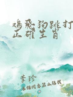 鸡飞狗跳打一个正确生肖