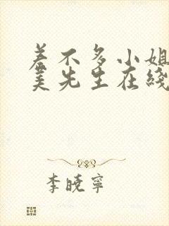 差不多小姐和完美先生在线观看