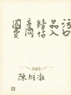 国产精品污污免费网站入口