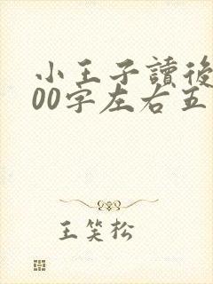 小王子读后感400字左右五年级