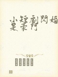 小短剧闪婚老公是豪门