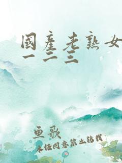 国产老熟女av一二三