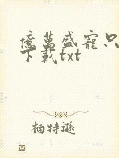亿万盛宠只为你下载txt