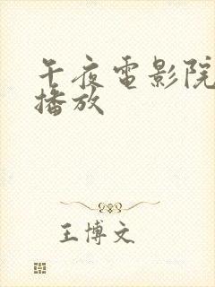 午夜电影院在线播放