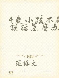 4岁小孩不愿意说话怎么办