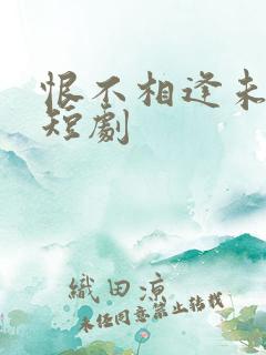 恨不相逢未嫁时短剧