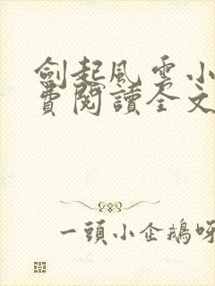 剑起风云小说免费阅读全文