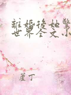 离婚后她惊艳了世界全文小说
