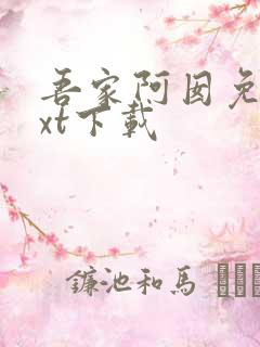 吾家阿囡免费txt下载