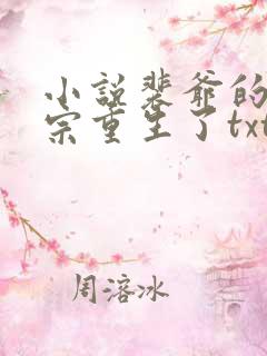 小说裴爷的小祖宗重生了txt