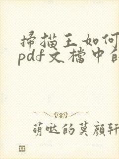 扫描王如何去除pdf文档中的水印