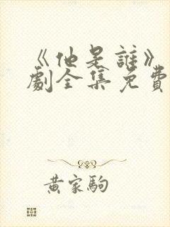 《他是谁》电视剧全集免费观看