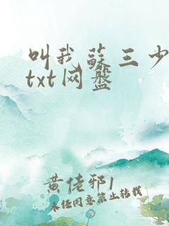 叫我苏三少小说txt网盘