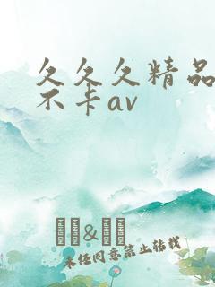 久久久精品亚洲不卡av