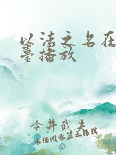 以法之名在那个台播放