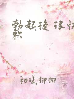 勃起后 很快变软