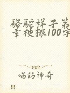 骆驼祥子第15章梗概100字