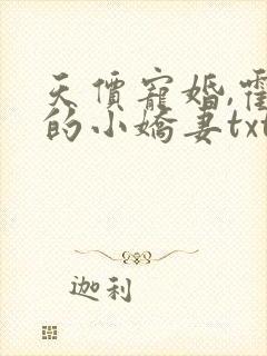 天价宠婚,霍总的小娇妻txt