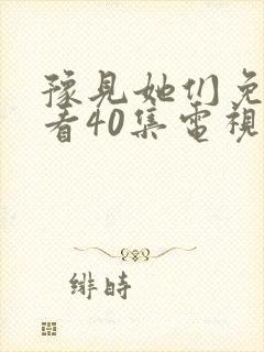豫见她们免费观看40集电视剧