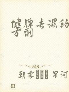 健脾去湿的中药方剂