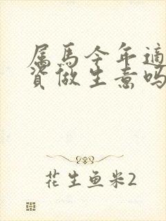 属马今年适合投资做生意吗