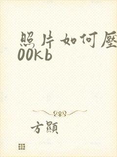 照片如何压缩100kb
