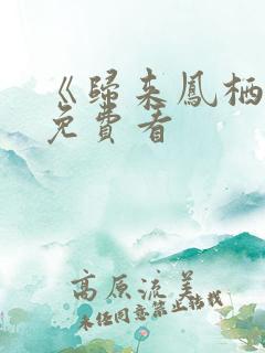 《归来凤栖处》免费看