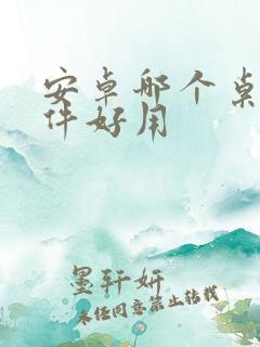 安卓哪个桌面软件好用