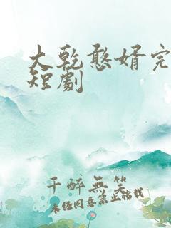 大乾憨婿完结篇短剧