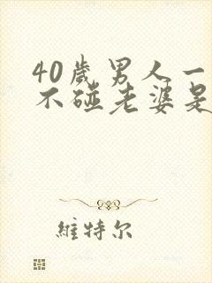 40岁男人一年不碰老婆是不是有外遇