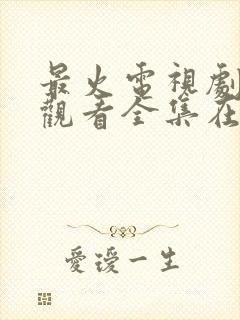 最火电视剧免费观看全集在线播放