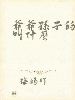 爷爷孙子的儿子叫什么