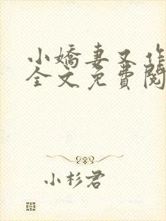 小娇妻又作妖了全文免费阅读