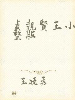 贞观贤王小说完整版