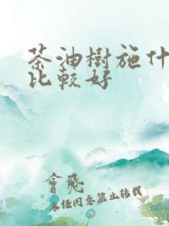 茶油树施什么肥比较好