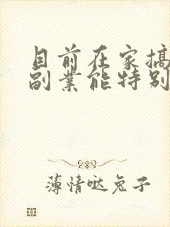 目前在家搞什么副业能特别赚钱?