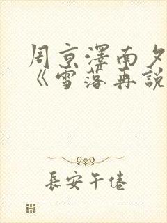 周京泽南夕小说《雪落再说爱你》