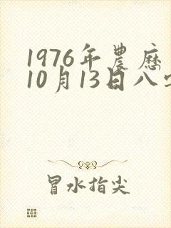 1976年农历10月13日八字算命