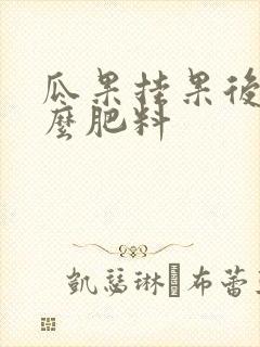 瓜果挂果后施什么肥料
