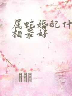 属蛇婚配什么属相最好