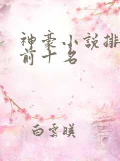神豪小说排行榜前十名