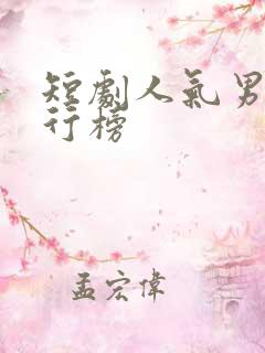 短剧人气男主排行榜