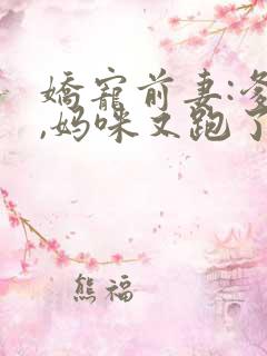 娇宠前妻:爹地,妈咪又跑了全文阅读
