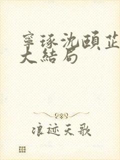 宁琢沈颐芷小说大结局