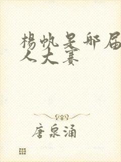 杨帆是哪届主持人大赛